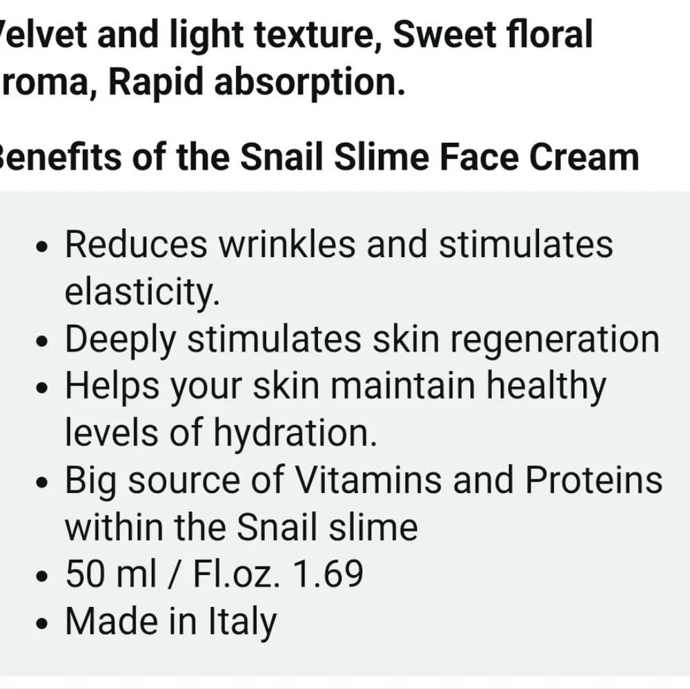 Versace 19v69 Snail Slime Face Cream